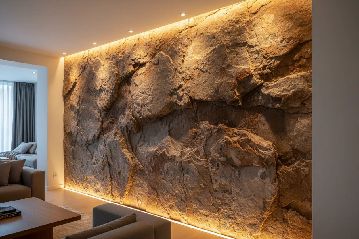 Rock-art – perete cu efect de piatră naturală